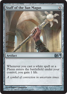 Staff of the Sun Magus (Magic 2014 Core Set) Medium Play