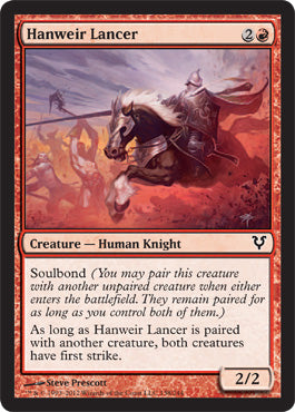 Hanweir Lancer (Avacyn Restored) Medium Play Foil