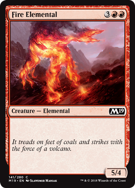 Fire Elemental (Magic 2019 Core Set) Medium Play