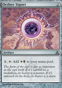 Orzhov Signet (Guildpact) Medium Play Foil
