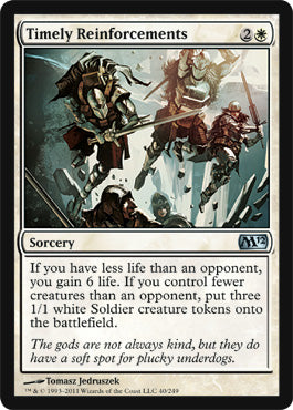 Timely Reinforcements (Magic 2012 Core Set) Medium Play