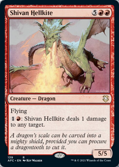 Shivan Hellkite (Commander 2021 Forgotten Realms) Light Play
