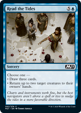 Read the Tides (Magic 2021 Core Set) Medium Play