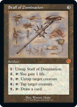 Staff of Domination (Schematic) (The Brothers' War: Retro Frame Artifacts) Near Mint