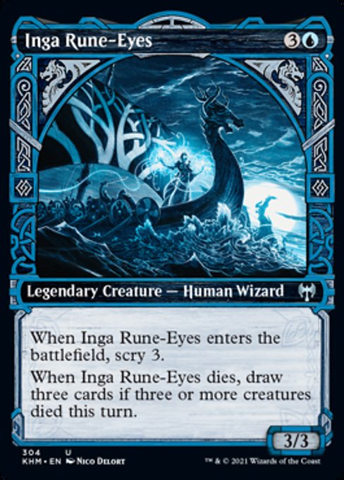 Inga Rune-Eyes (Showcase) (Kaldheim) Medium Play Foil