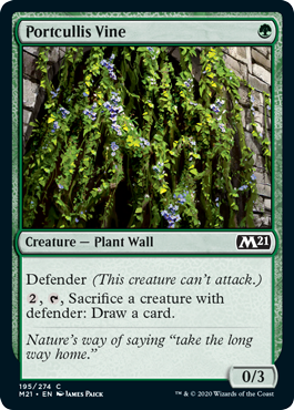 Portcullis Vine (Magic 2021 Core Set) Near Mint