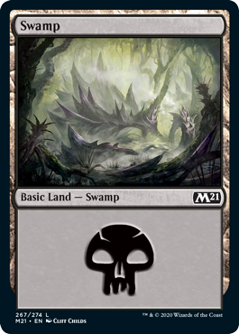 Swamp (267) (Magic 2021 Core Set) Light Play