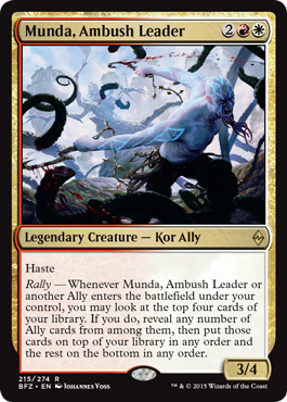 Munda, Ambush Leader (Battle for Zendikar) Medium Play