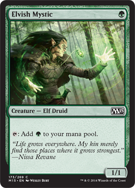 Elvish Mystic (Magic 2015 Core Set) Medium Play
