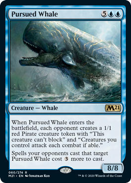 Pursued Whale (Magic 2021 Core Set) Medium Play