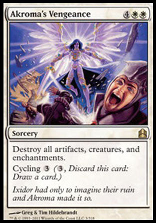 Akroma's Vengeance (Commander) Light Play