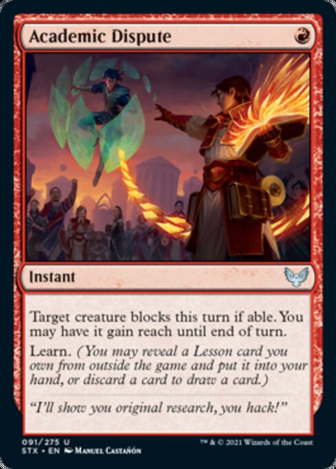 Academic Dispute (Strixhaven) Medium Play Foil