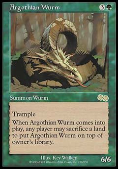 Argothian Wurm (Urza's Saga) Medium Play