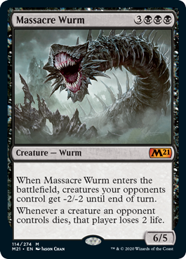 Massacre Wurm (Magic 2021 Core Set) Near Mint