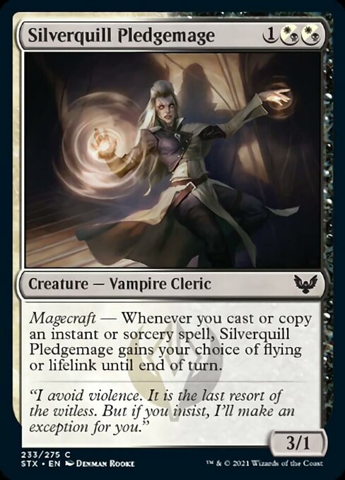 Silverquill Pledgemage (Strixhaven) Near Mint Foil