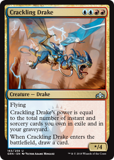 Crackling Drake (Guilds of Ravnica) Light Play