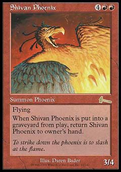 Shivan Phoenix (Urza's Legacy) Medium Play