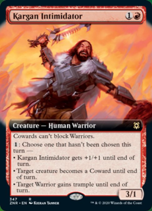 Extended Art Kargan Intimidator (Zendikar Rising) Near Mint Foil