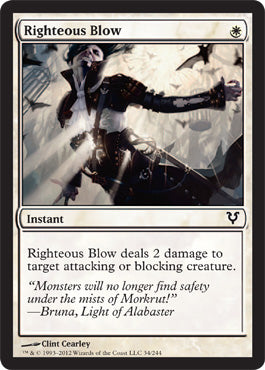 Righteous Blow (Avacyn Restored) Medium Play