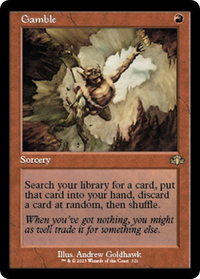 Gamble (Retro Frame) (Dominaria Remastered) Near Mint