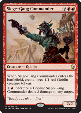 Siege-Gang Commander (Dominaria) Light Play Foil