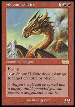 Shivan Hellkite (Urza's Saga) Medium Play