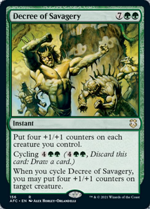 Decree of Savagery (Commander 2021 Forgotten Realms) Near Mint
