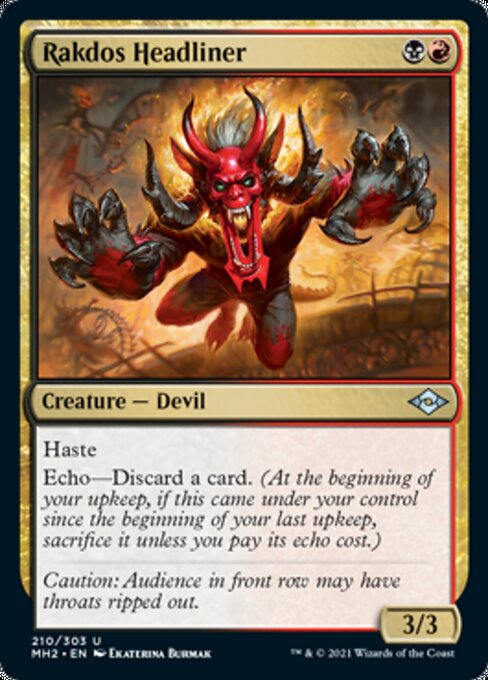 Rakdos Headliner (Modern Horizons 2) Light Play
