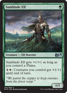 Sunblade Elf (Magic 2015 Core Set) Medium Play