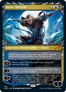 Kaito Shizuki (Showcase) (Kamigawa: Neon Dynasty) Near Mint Foil