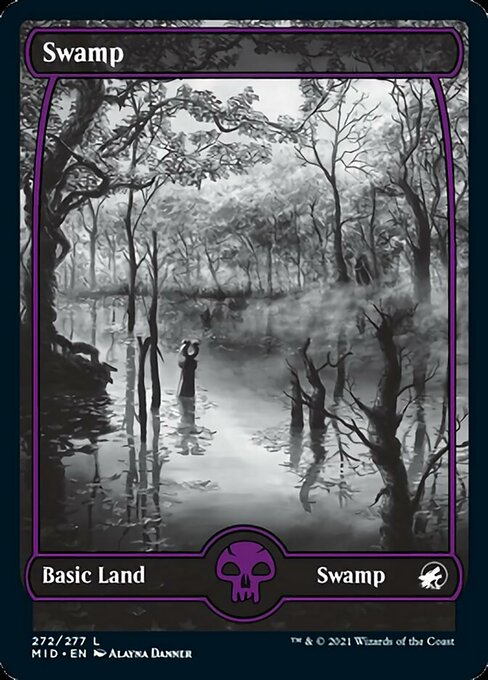 Swamp (272) (Innistrad: Midnight Hunt) Light Play Foil