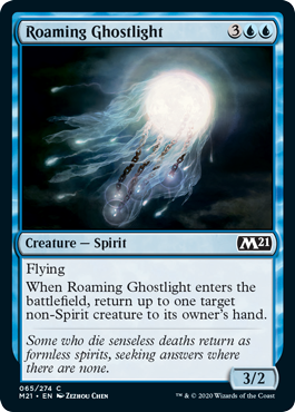 Roaming Ghostlight (Magic 2021 Core Set) Near Mint