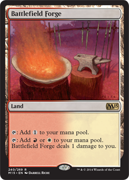 Battlefield Forge (Magic 2015 Core Set) Medium Play Foil
