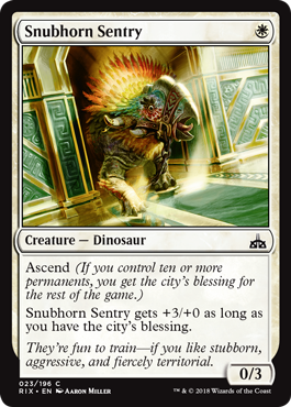 Snubhorn Sentry (Rivals of Ixalan) Damaged / Poor