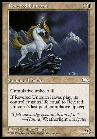 Revered Unicorn (Weatherlight) Medium Play