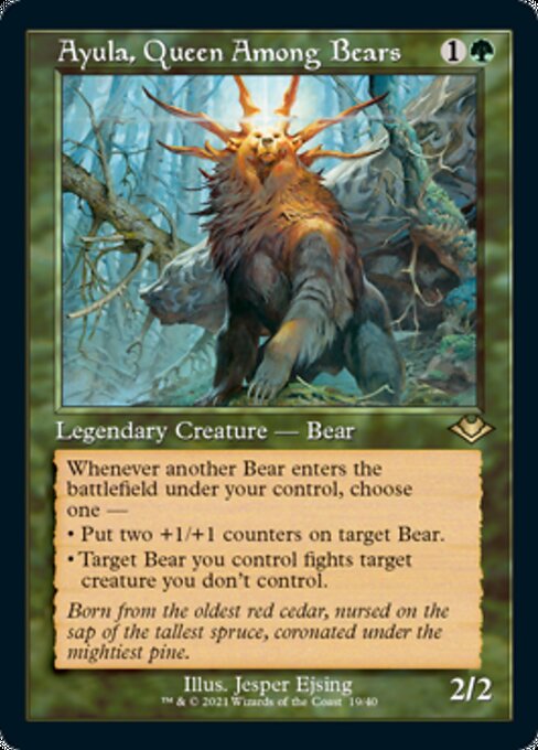 Ayula, Queen Among Bears (Modern Horizons 1 Retro Frames) Light Play Foil