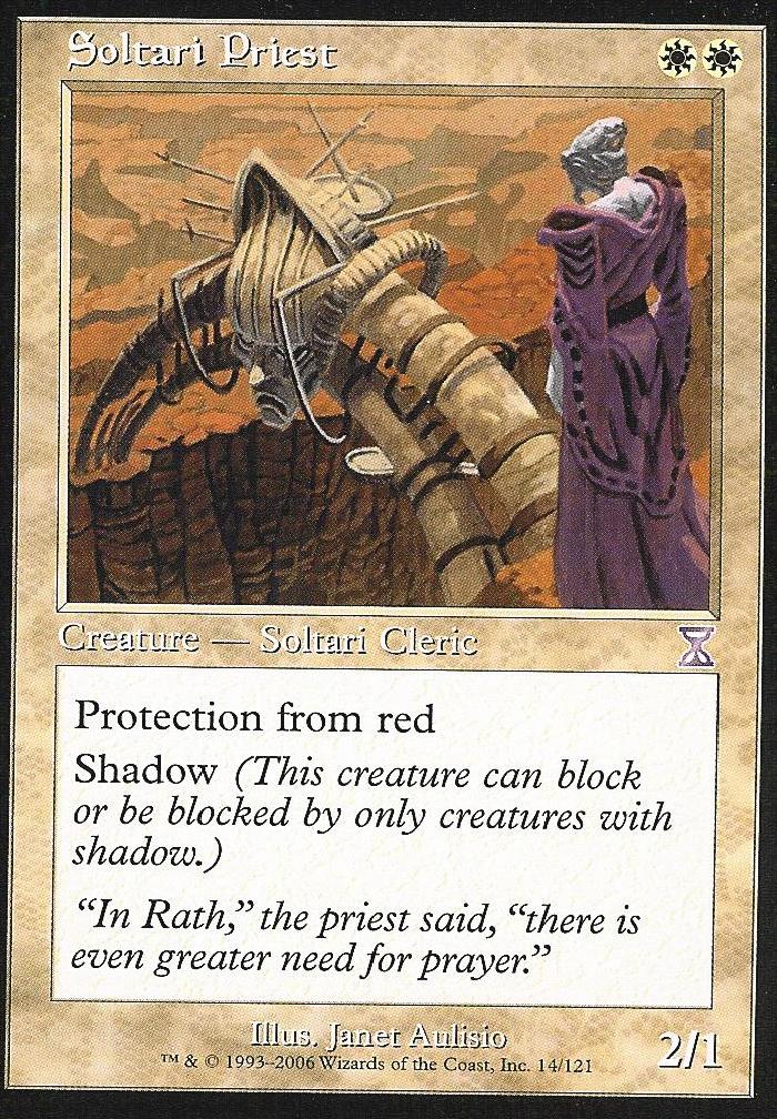 Soltari Priest (Time Spiral Time Shifted) Damaged / Poor