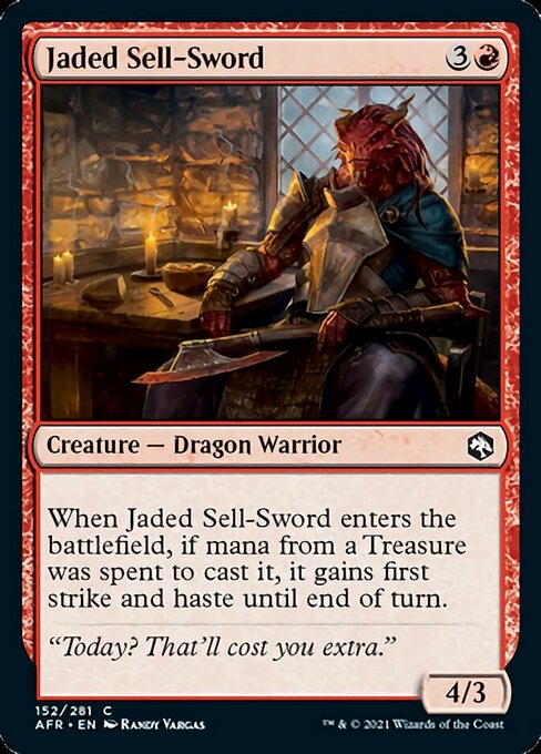 Jaded Sell-Sword (Adventures in the Forgotten Realms) Near Mint Foil