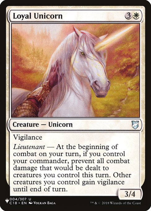 Loyal Unicorn (The List) Near Mint