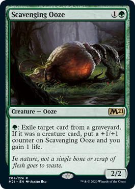 Scavenging Ooze (Magic 2021 Core Set) Medium Play Foil