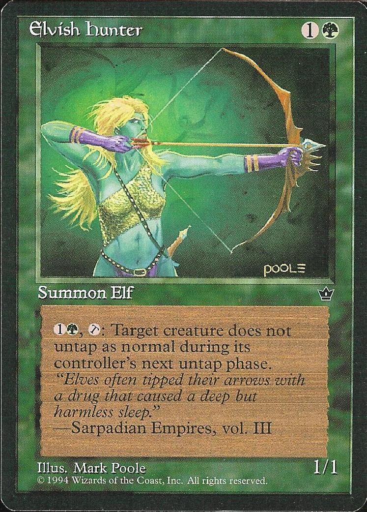 Elvish Hunter (2) (Fallen Empires) Medium Play