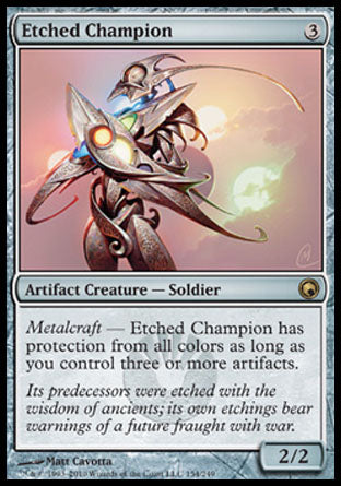Etched Champion (Scars of Mirrodin) Medium Play