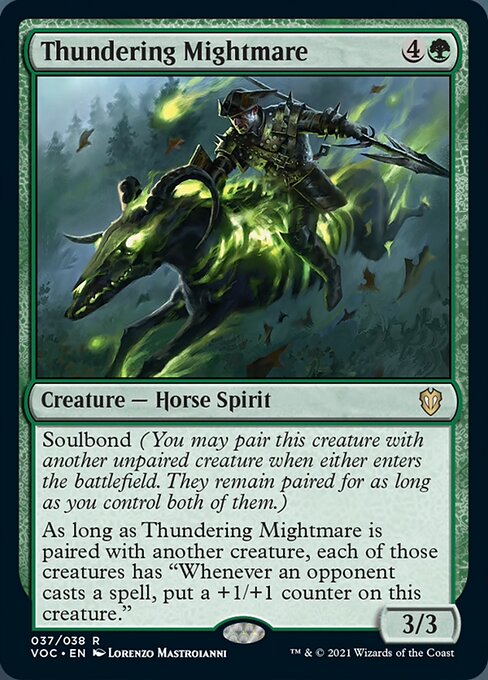 Thundering Mightmare (Commander 2021 Crimson Vow) Near Mint