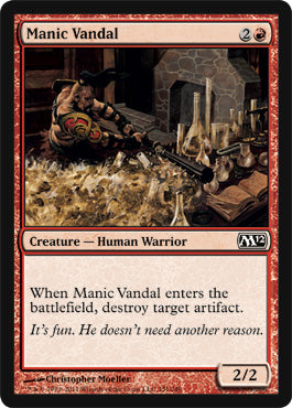 Manic Vandal (Magic 2012 Core Set) Medium Play