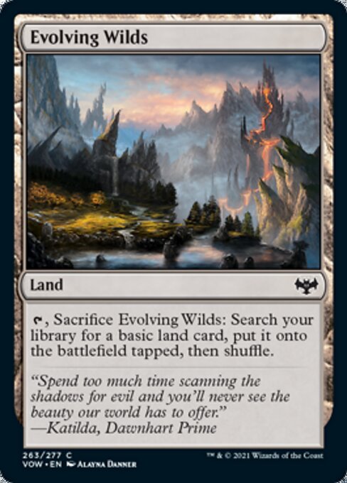 Evolving Wilds (Innistrad: Crimson Vow) Medium Play