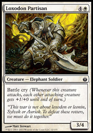 Loxodon Partisan (Mirrodin Besieged) Near Mint