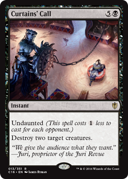 Curtains' Call (Commander 2016 Edition) Light Play
