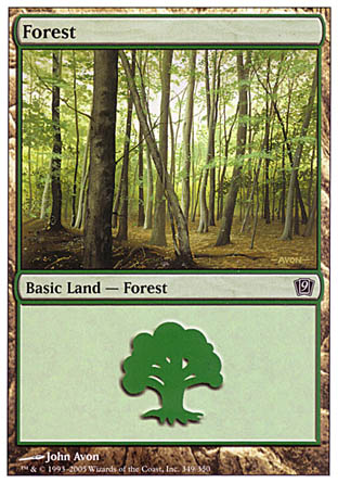 Forest (349) (9th Edition) Medium Play Foil