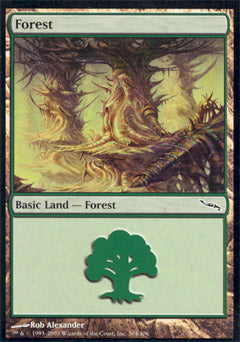 Forest (304) (Mirrodin) Medium Play Foil