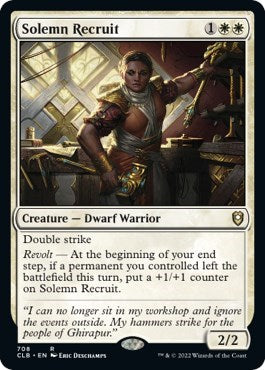 Solemn Recruit (Commander Legends: Battle for Baldur's Gate) Light Play